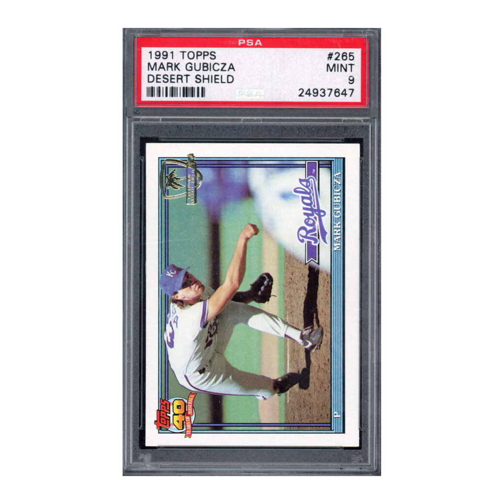 1991 Topps Desert Shield #265 Mark Gubicza PSA 9