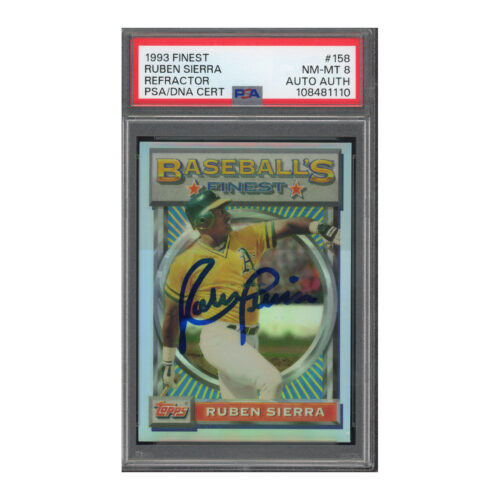 1993 Finest Refractor #158 Ruben Sierra PSA 8 Auto