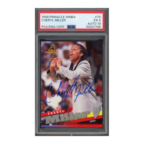 1998 Pinnacle WNBA #74 Cheryl Miller PSA 5 Auto 10