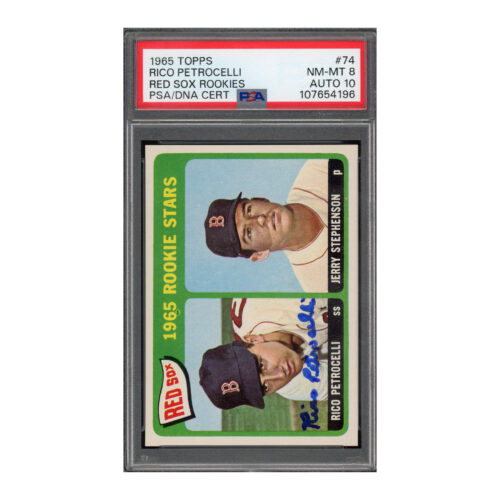 1965 Topps #74 Rico Petrocelli PSA 8 Auto 10