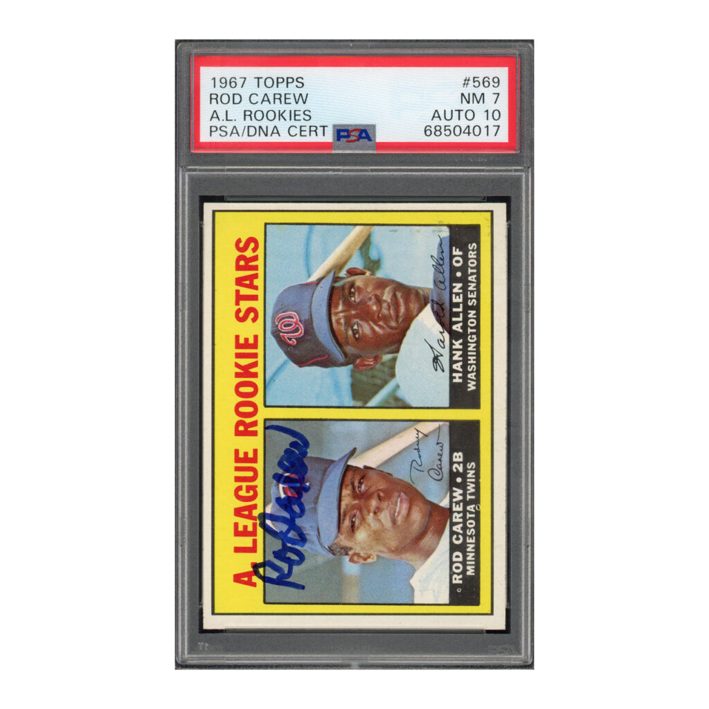 1967 Topps #569 Rod Carew PSA 7 Auto 10