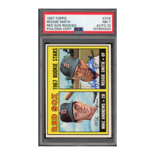 1967 Topps #314 Reggie Smith PSA 7 Auto 10