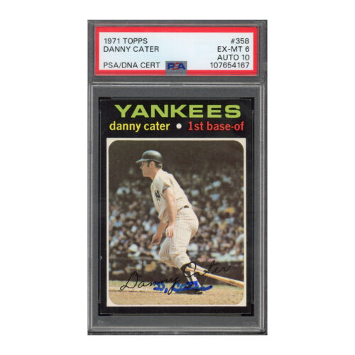 1971 Topps #358 Danny Cater PSA 6 Auto 10