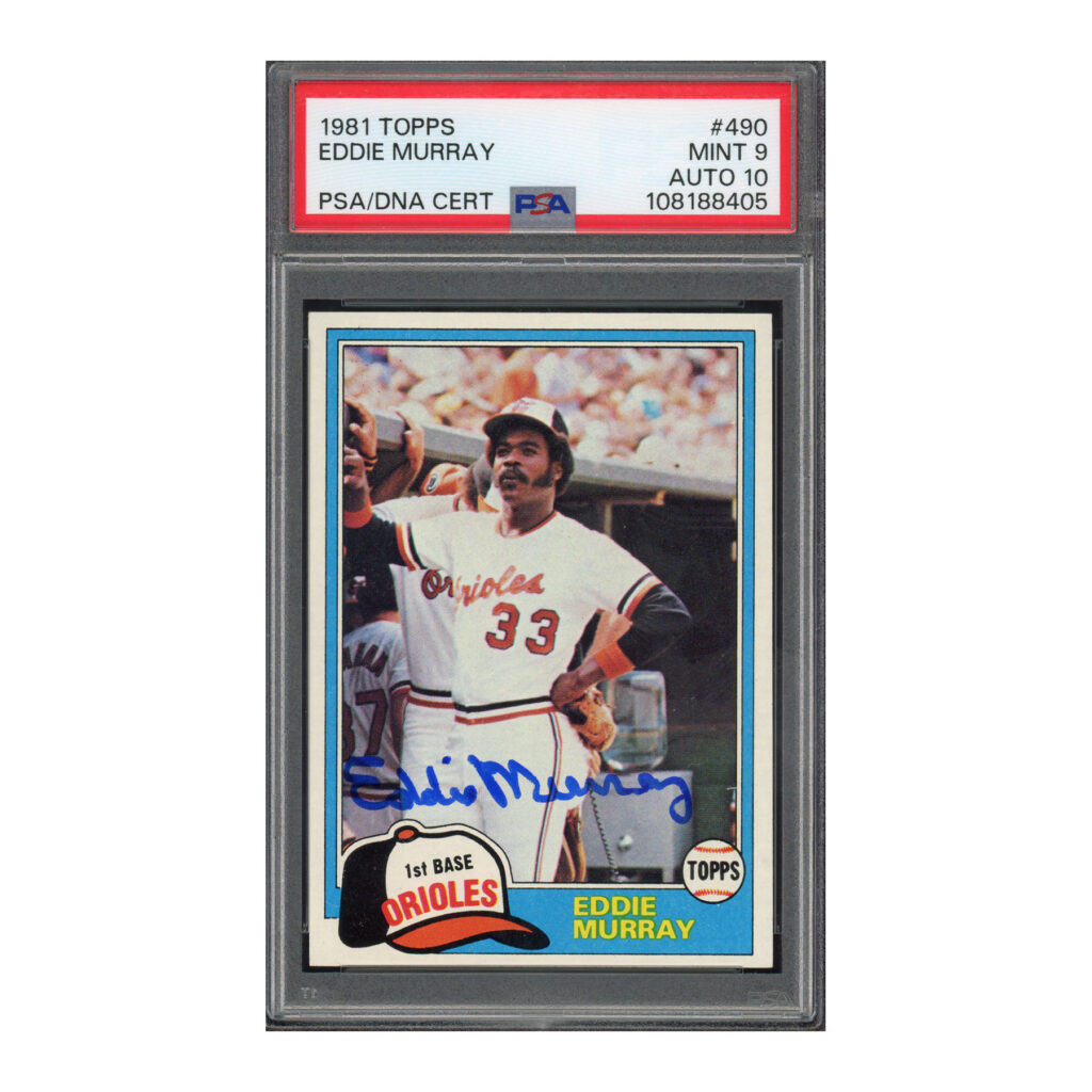 1981 Topps #490 Eddie Murray PSA 9 Auto 10
