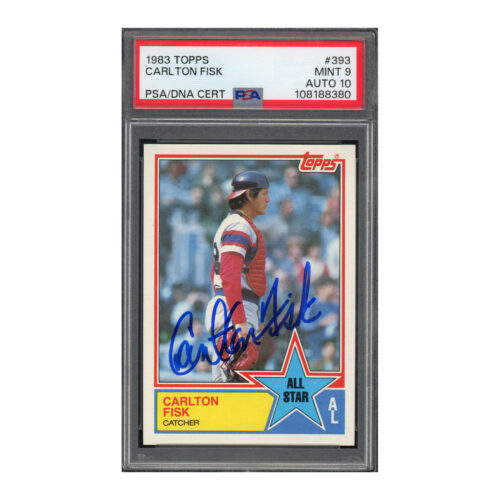 1983 Topps #393 Carlton Fisk PSA 9 Auto 10