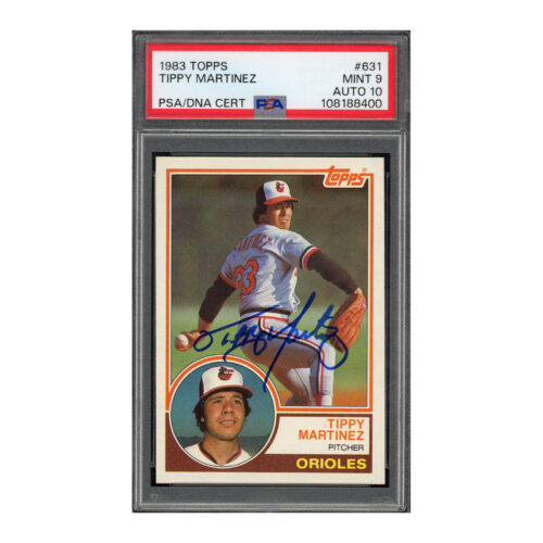 1983 Topps #631 Tippy Martinez PSA 9 Auto 10