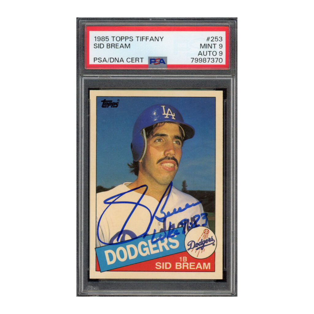 1985 Topps Tiffany #253 Sid Bream PSA 9 Auto 9