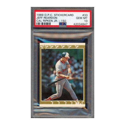 1989 OPC O-Pee-Chee #33 Cal Ripken Jeff Reardon PSA 10