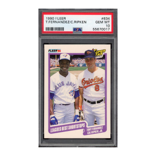 1990 Fleer #634 Cal Ripken Tony Fernandez PSA 10