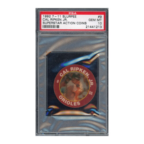 1992 7-11 Slurpee Superstar Action Coins #9 Cal Ripken PSA 10