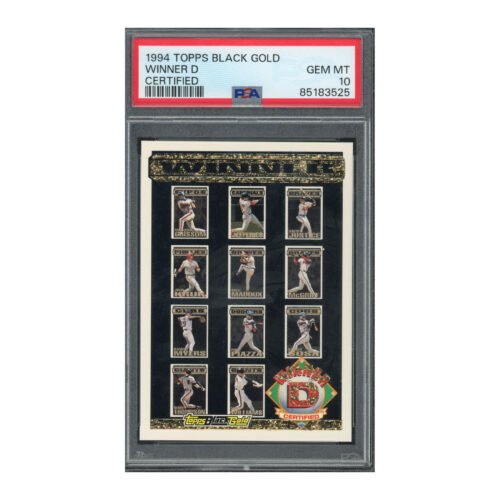 1994 Topps Black Gold Winner D Certified Maddux Sosa Piazza McGriff PSA 10