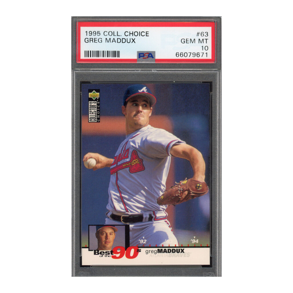 1995 Collector's Choice #63 Greg Maddux PSA 10