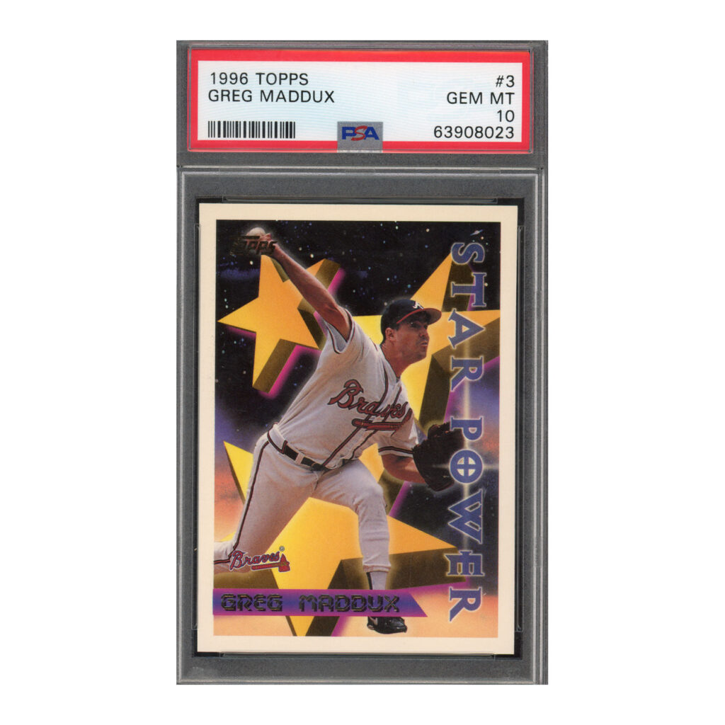 1996 Topps #3 Greg Maddux PSA 10