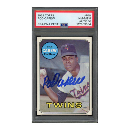 1969 Topps #510 Rod Carew PSA 8 Auto 10