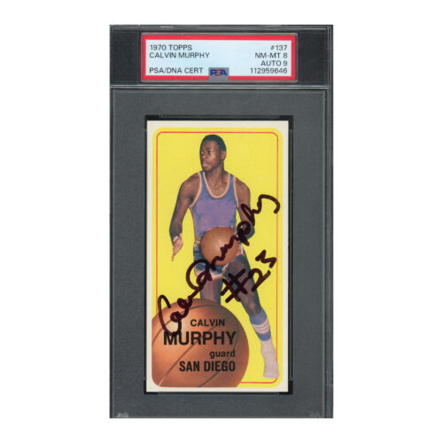 1970 Topps #137 Calvin Murphy PSA 8 Auto 9