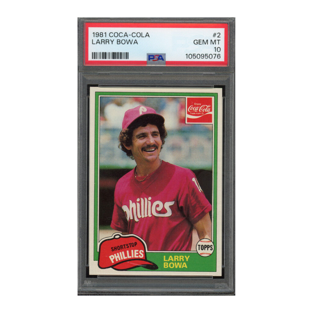 1981 Topps Coca-Cola #2 Larry Bowa PSA 10