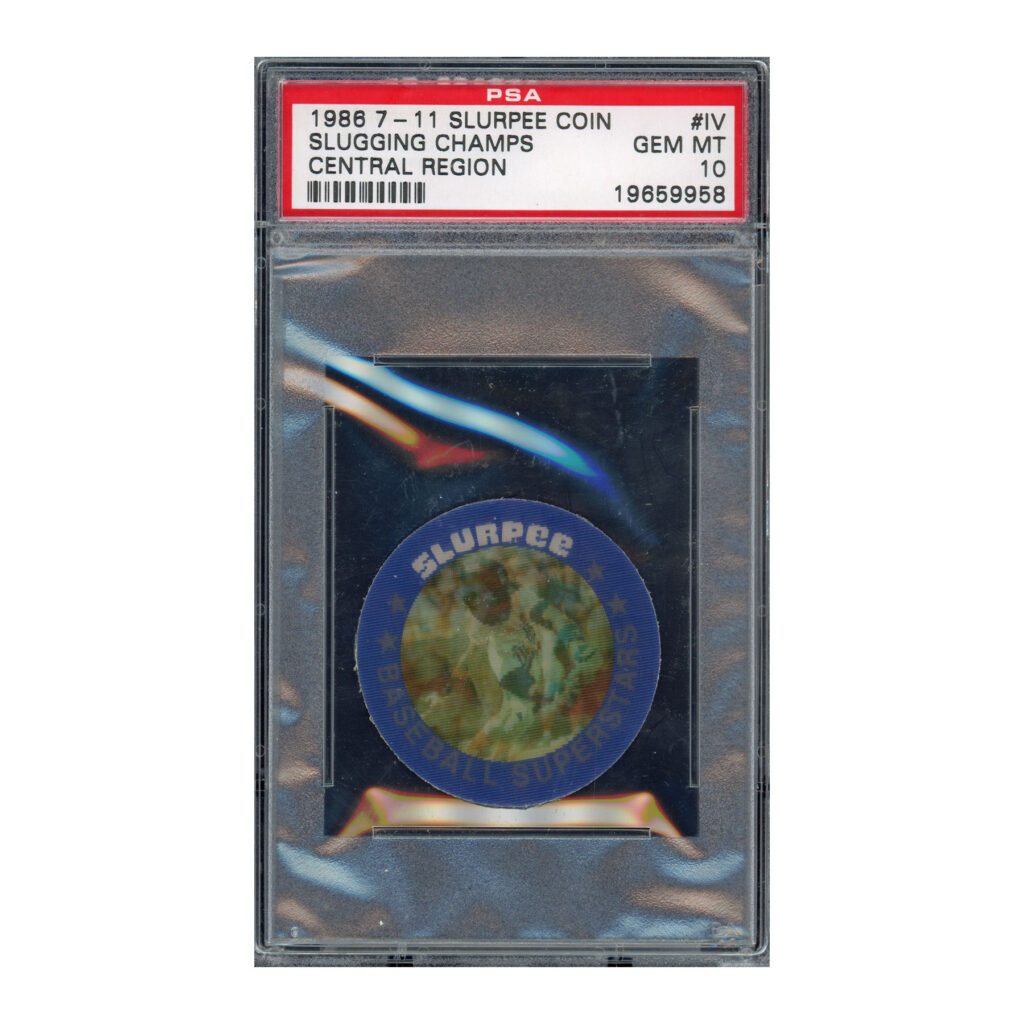 1986 7-11 Slurpee Coin Central Region Harold Baines PSA 10