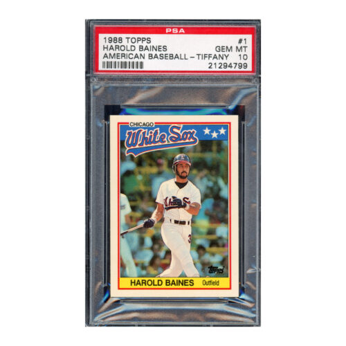 1988 Topps American Baseball Tiffany #1 Harold Baines PSA 10