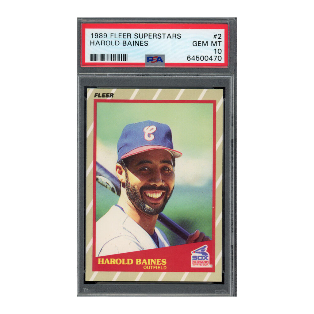 1989 Fleer Superstars #2 Harold Baines PSA 10
