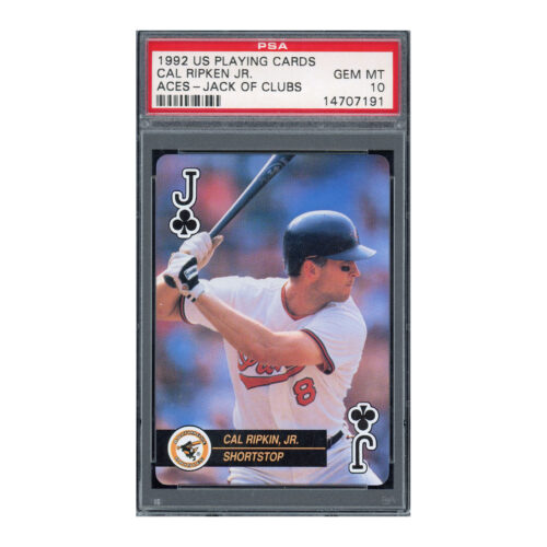 1992 U.S. Playing Cards Aces Jack Clubs Cal Ripken PSA 10