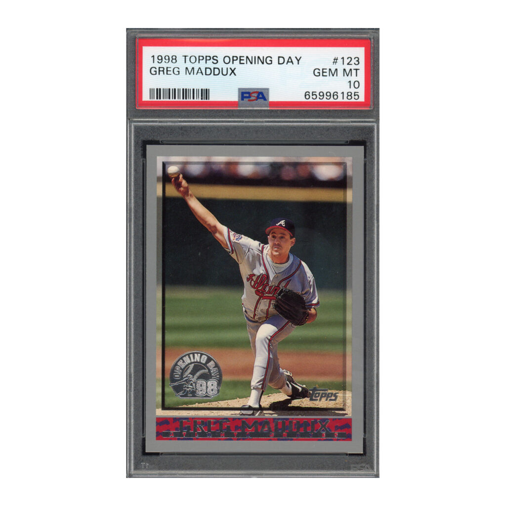1998 Topps Opening Day #123 Greg Maddux PSA 10