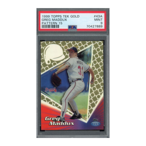 1999 Topps Tek Gold /10 #43A Home Pattern 15 Greg Maddux PSA 9