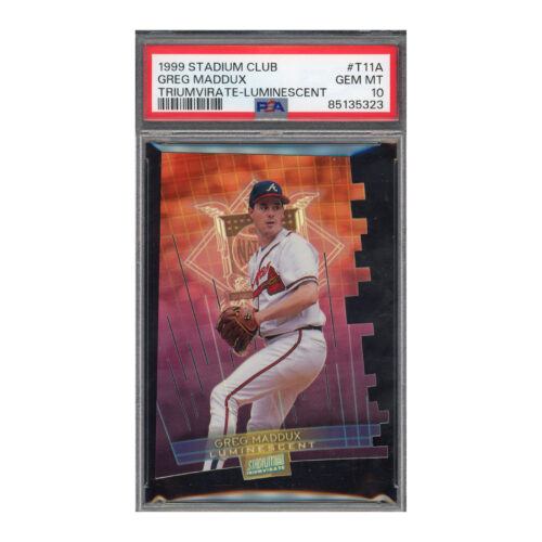 1999 Stadium Club Triumvariate Luminescent #T11A Greg Maddux PSA 10