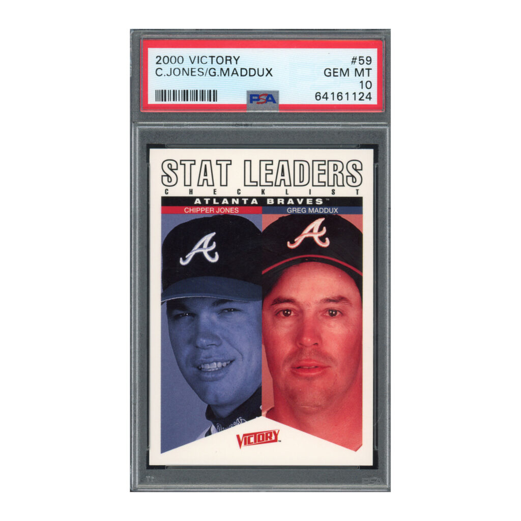 2000 Victory #59 Greg Maddux Chipper Jones PSA 10
