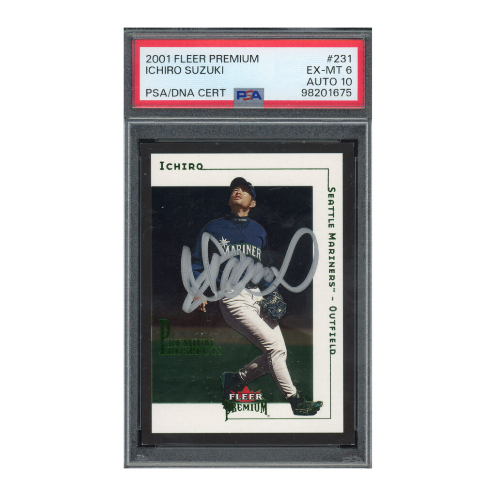 2001 Fleer Premium #231 Ichiro Suzuki PSA 6 Auto 10