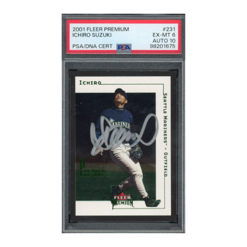 2001 Fleer Premium #231 Ichiro Suzuki PSA 6 Auto 10