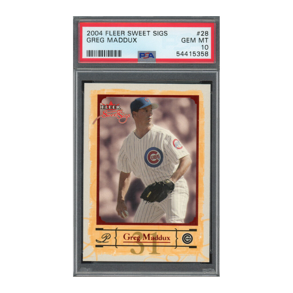 2004 Fleer Sweet Sigs #28 Greg Maddux PSA 10