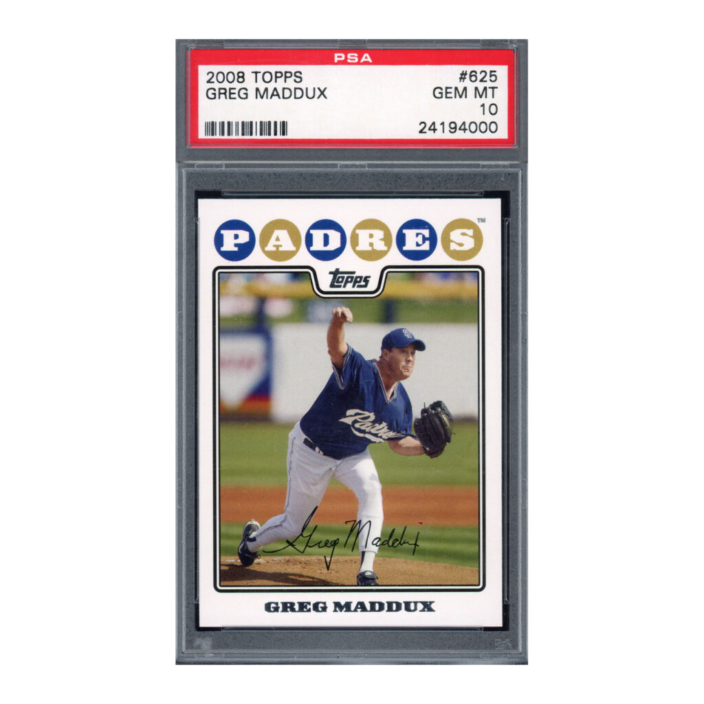 2008 Topps #625 Greg Maddux PSA 10