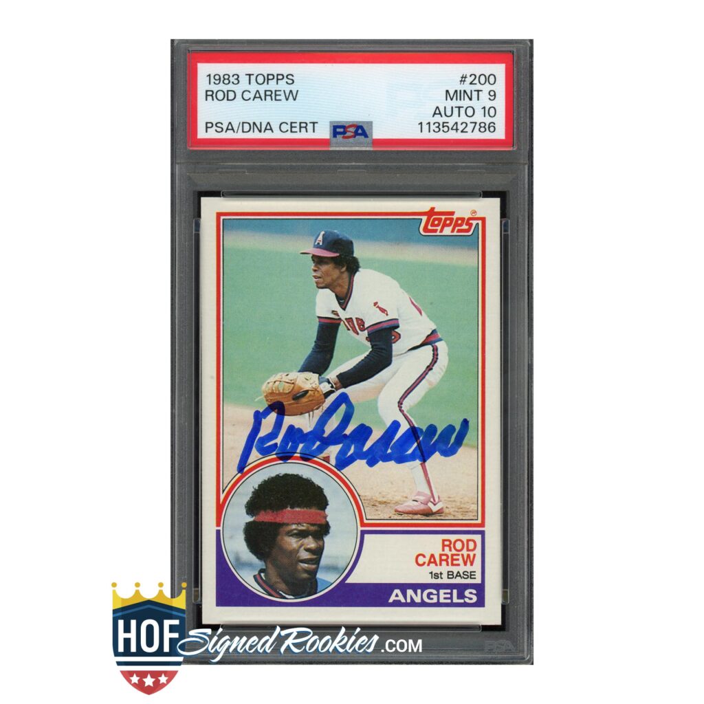 1983 Topps #200 Rod Carew PSA 9 Auto 10