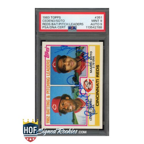 1983 Topps #351 Cedeno Soto PSA 9 Auto 9