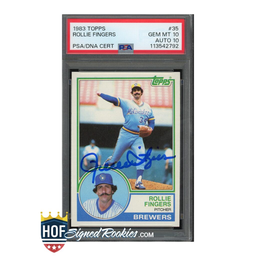 1983 Topps #35 Rollie Fingers PSA 10 Auto 10