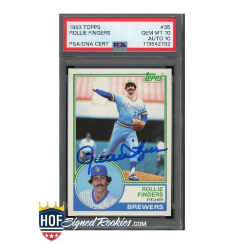 1983 Topps #35 Rollie Fingers PSA 10 Auto 10