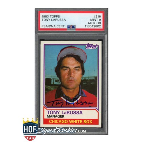 1983 Topps #216 Tony LaRussa PSA 9 Auto 10