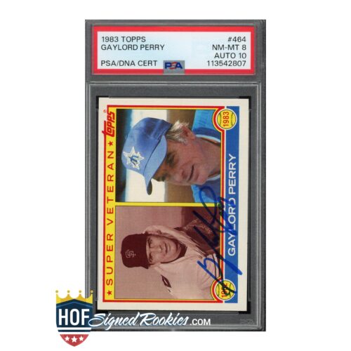 1983 Topps #464 Gaylord Perry PSA 8 Auto 10