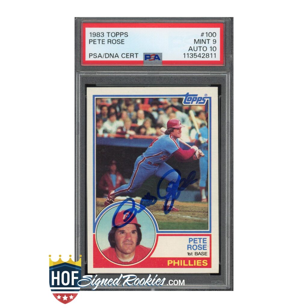 1983 Topps #100 Pete Rose PSA 9 Auto 10