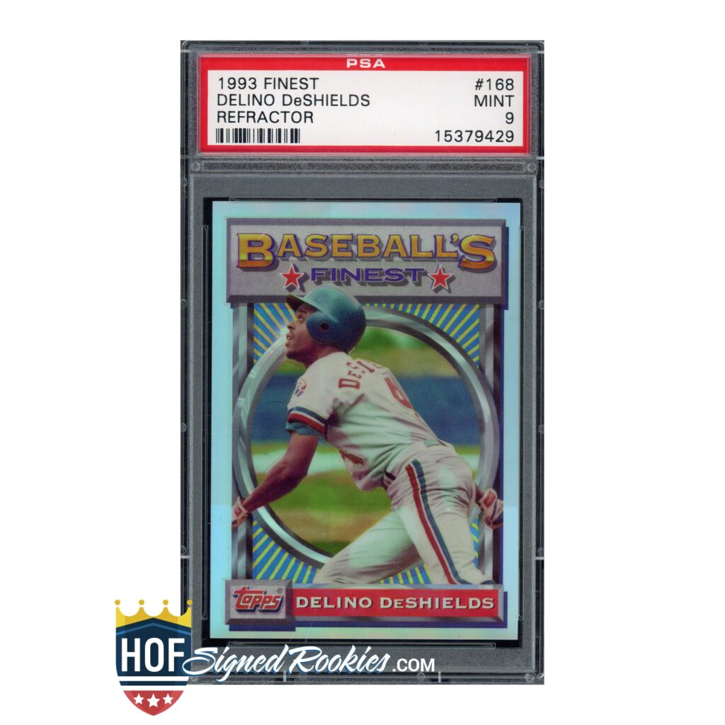 1993 Finest Refractor #168 Delino DeShields PSA 9