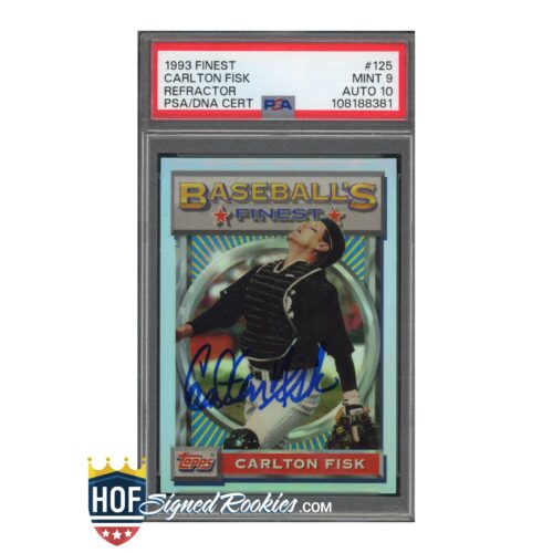 1993 Finest Refractor #125 Carlton Fisk PSA 9 Auto 10