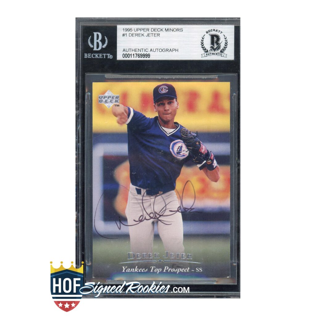 1995 Upper Deck Minors #1 Derek Jeter Beckett BGS Auto