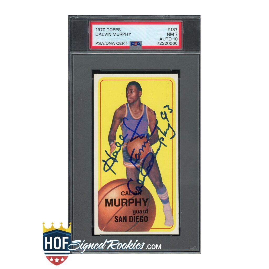1970 Topps #137 Calvin Murphy PSA 7 Auto 10