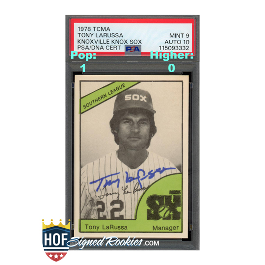 1978 TCMA Tony LaRussa PSA 9 Auto 10