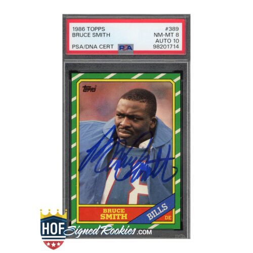 1986 Bruce Smith #389 PSA 8 Auto 10