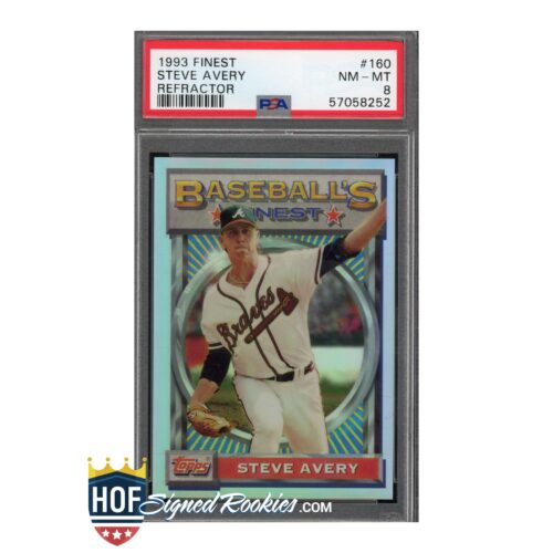 1993 Finest Refractor #160 Steve Avery PSA 8