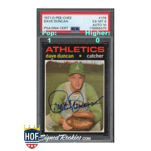 1971 OPC O-Pee-Chee Dave Duncan PSA 6 Auto 10