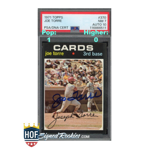 1971 Topps #370 Joe Torre PSA 7 Auto 10