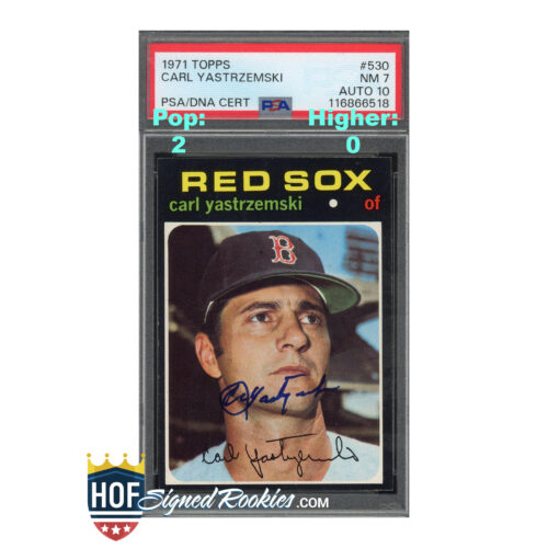 1971 Topps #530 Carl Yastrzemski PSA 7 Auto 10
