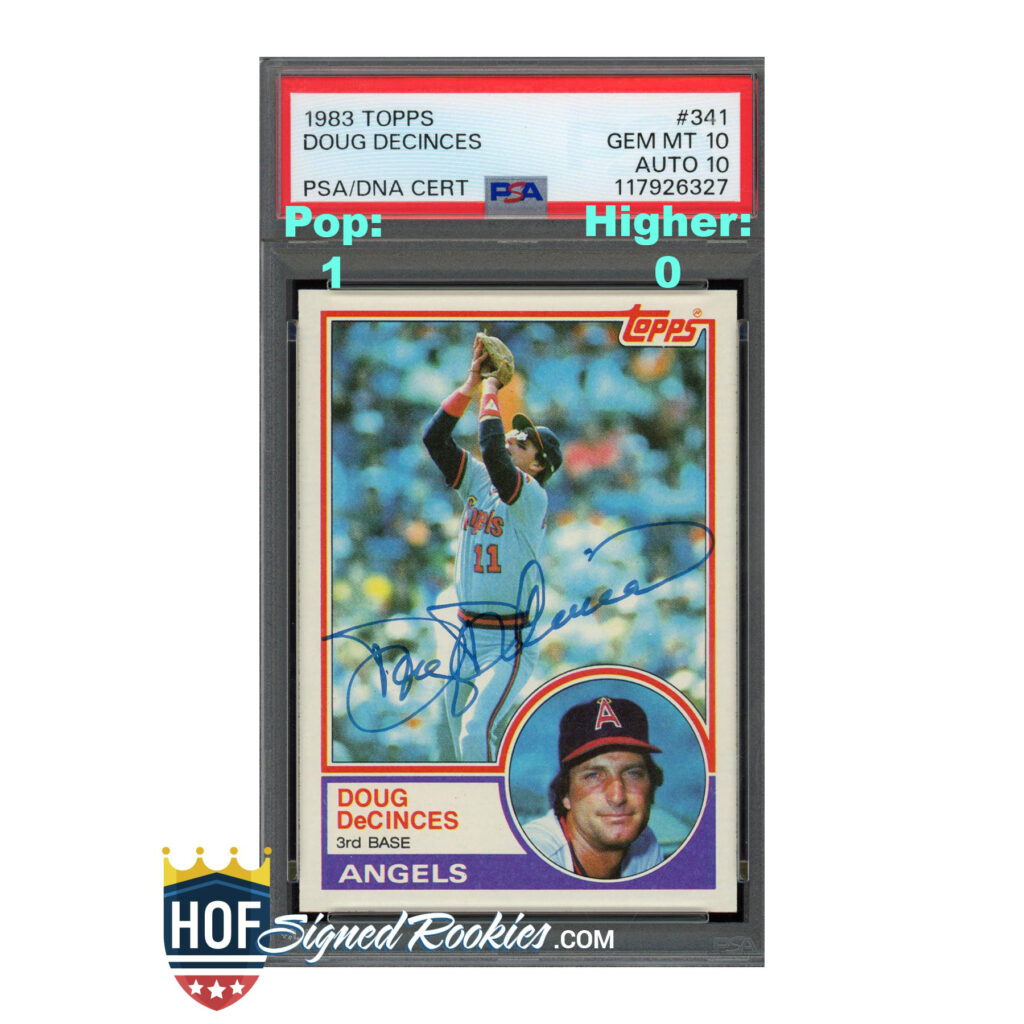 1983 Topps #341 Doug DeCinces PSA 10 Auto 10